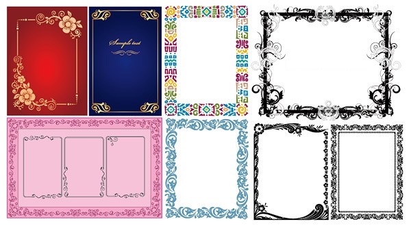 Exquisite common border vector