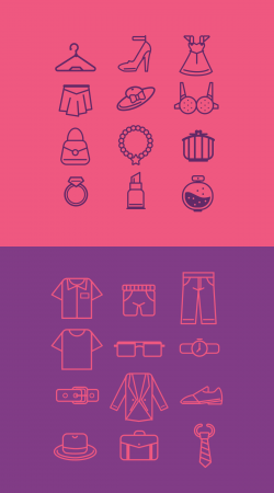 Fashion and Boutique line icons | IconStore