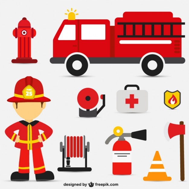Fire intervention vector set   Vector | Free Download