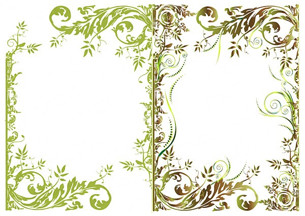 floral border fashion vector