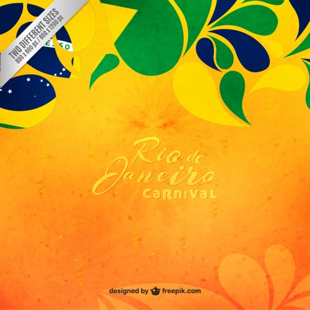 Floral Brazil carnival background