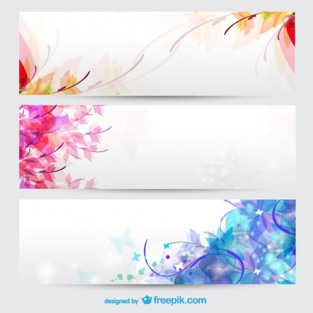 Floral seasons background banners   Vector | Free Download