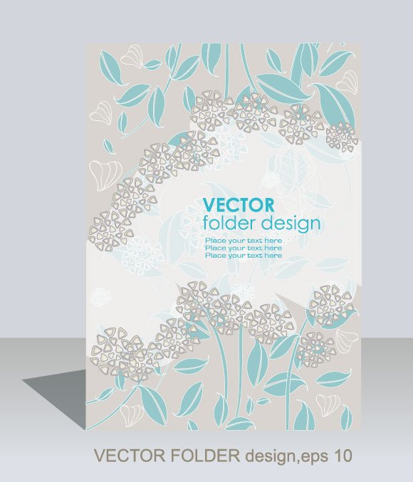 folder design vector Floral background 05