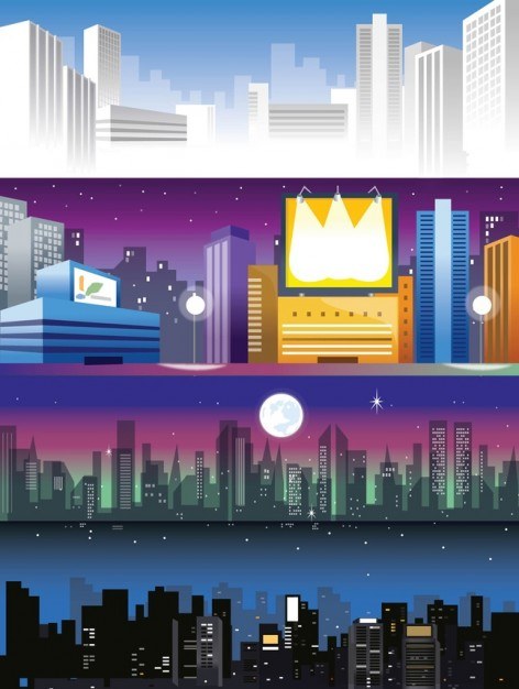 Free City Skyline Vectors