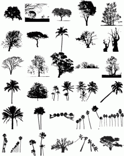 30 Free Tree Silhouette Vectors