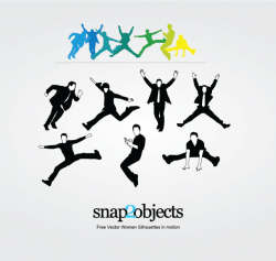 Free Vector Men Silhouettes in Motion