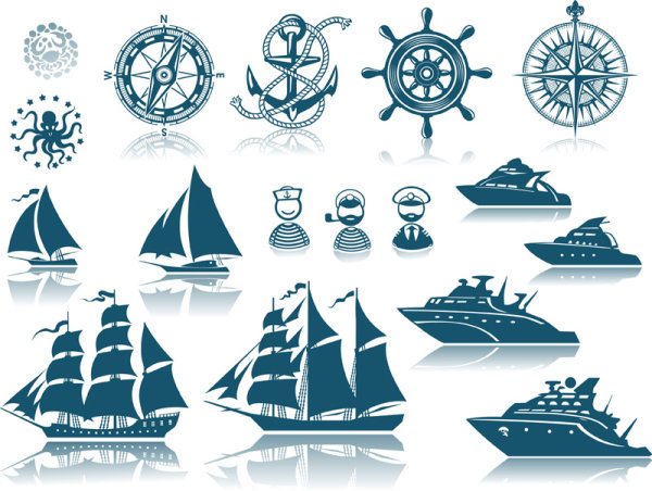 free vector Shipping Silhouettes 01