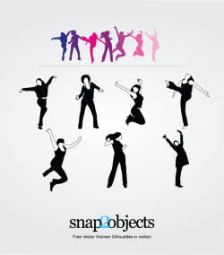 Free Vector Women Silhouettes in Motion