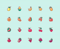 Fruit & Vegetable Icons | IconStore