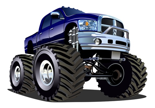 Funny big car vector illistration vector 05