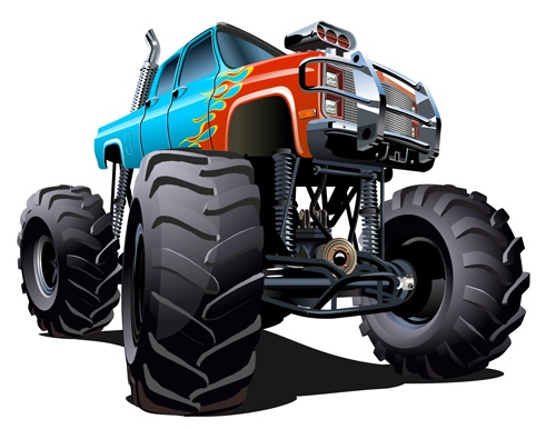 Funny big car vector illistration vector 04