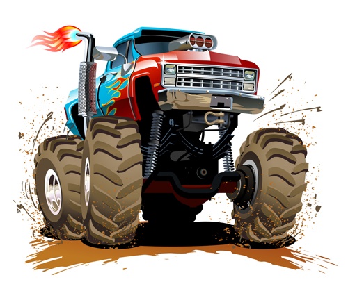 Funny big car vector illistration vector 03