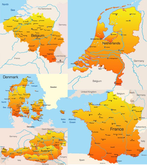 Geographic Map Europe 02