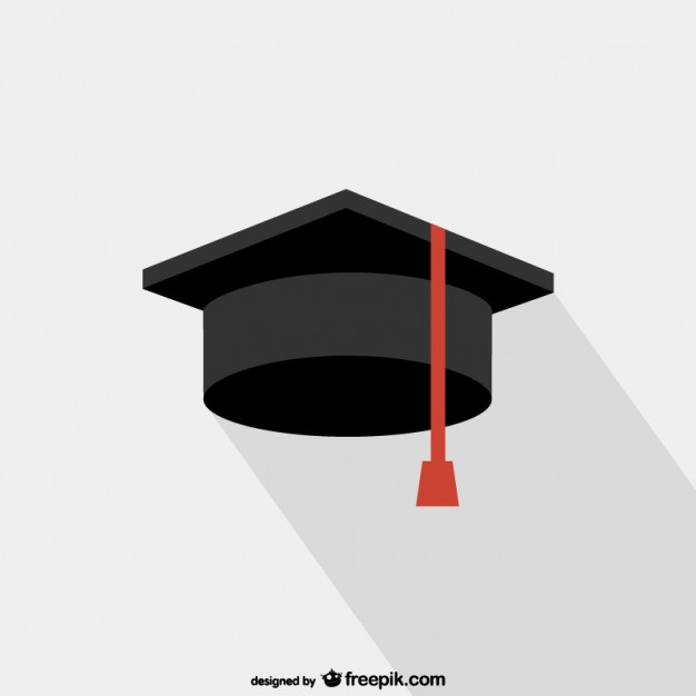 Graduation college hat vector