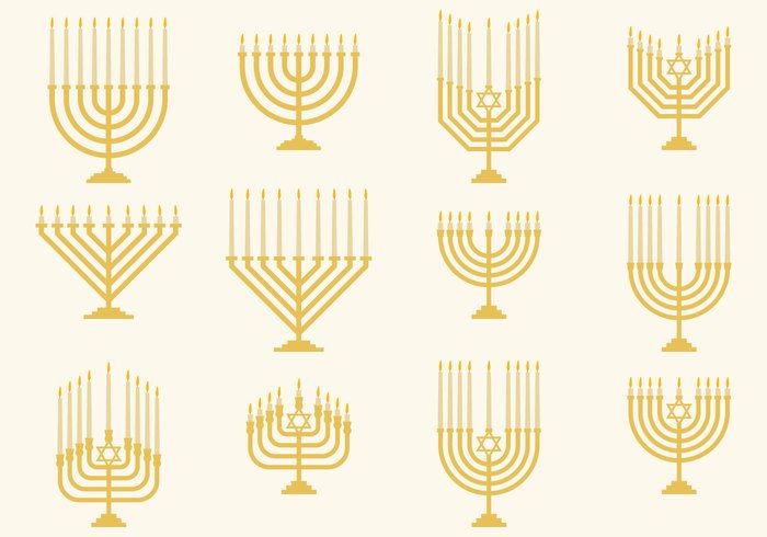 Hanukkah Monorah Vectors