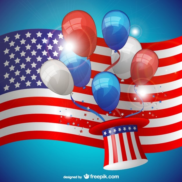 Independence day flag vector template
