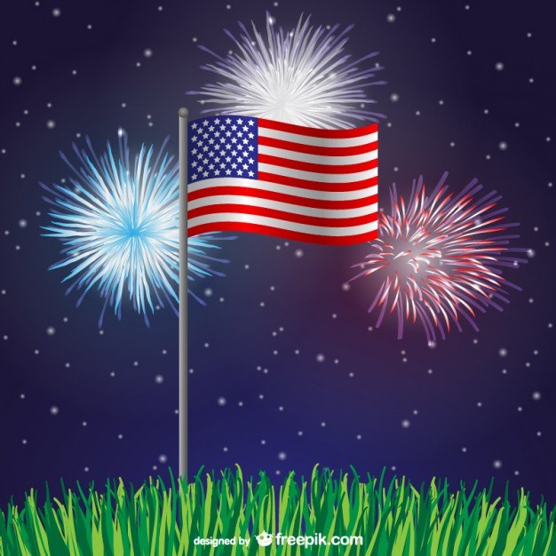 Independence day vector flag design