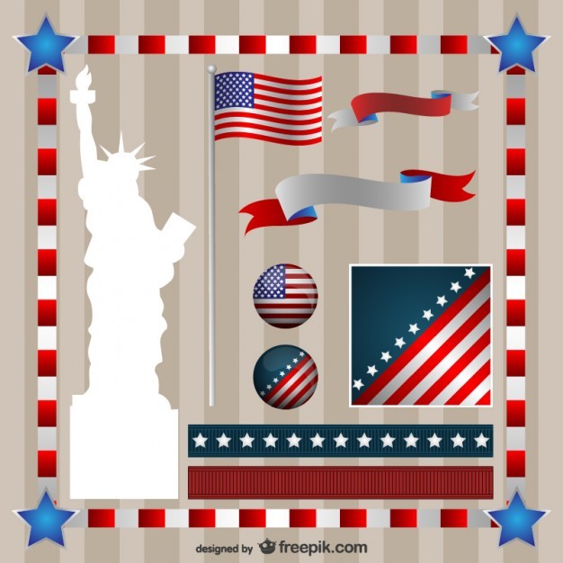 Independence day vector graphics set