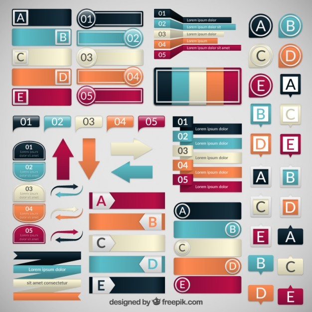 Infographic banners collection  Vector | Free Download