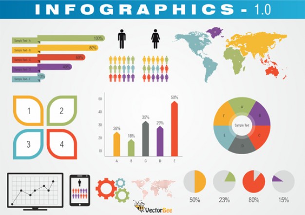 Infographic elements vector graphic  Vector | Free Download