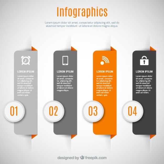 Infographic with banners template  Vector | Free Download
