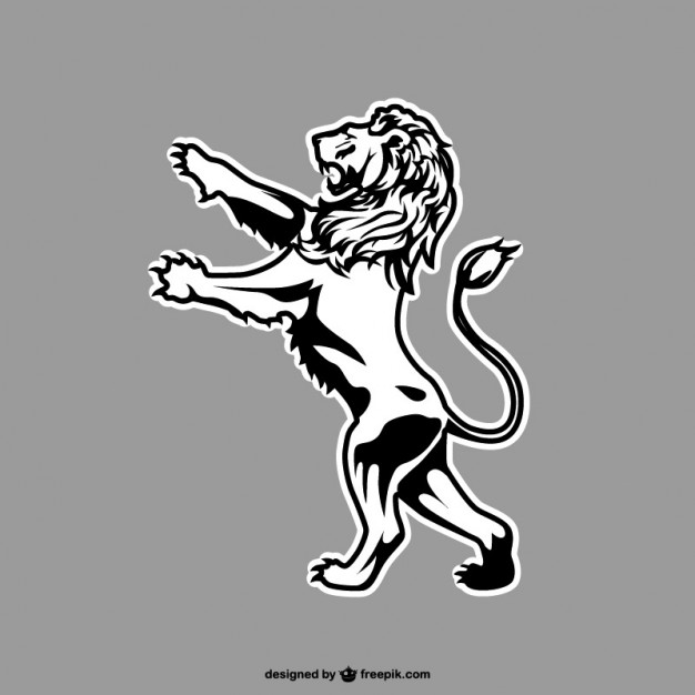 Lion vector heraldry design