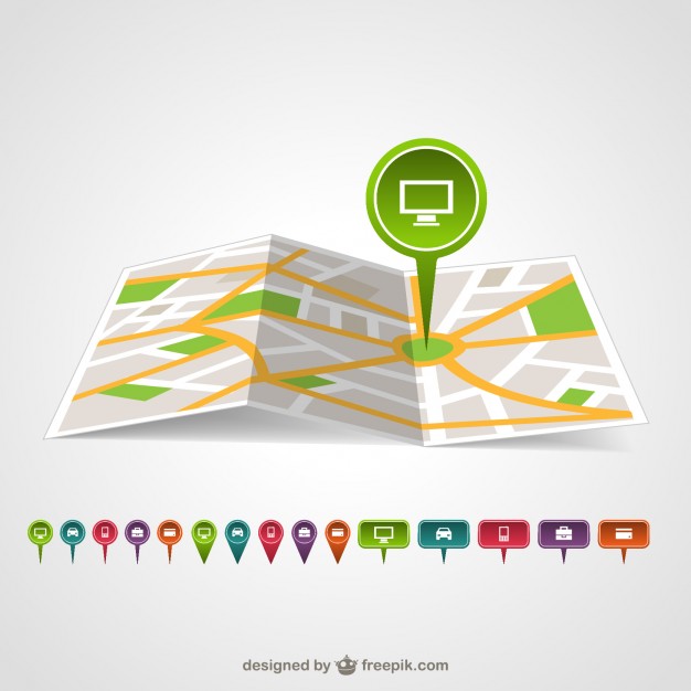 Map pin template vector   Vector | Free Download