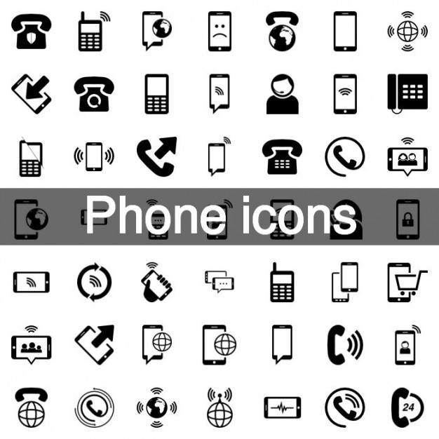 Mobile phone icon set  Vector | Free Download