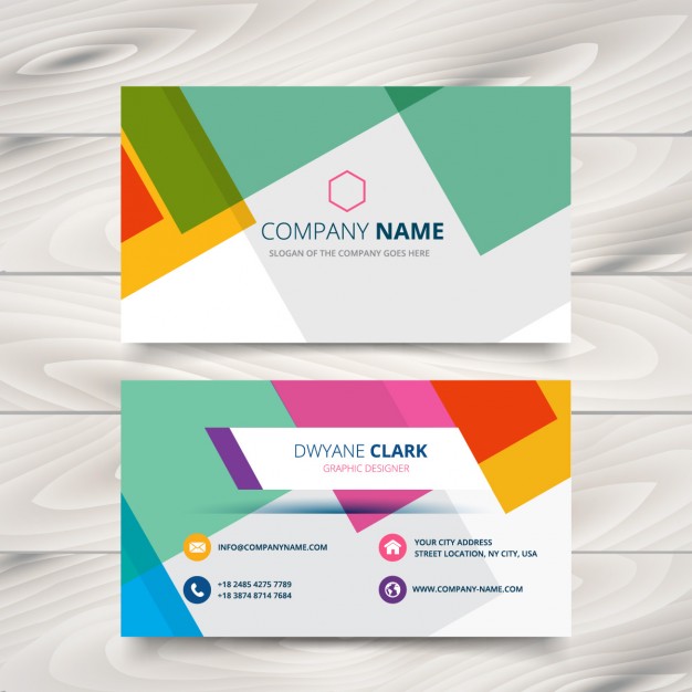 modern colorful business card  Vector | Free Download