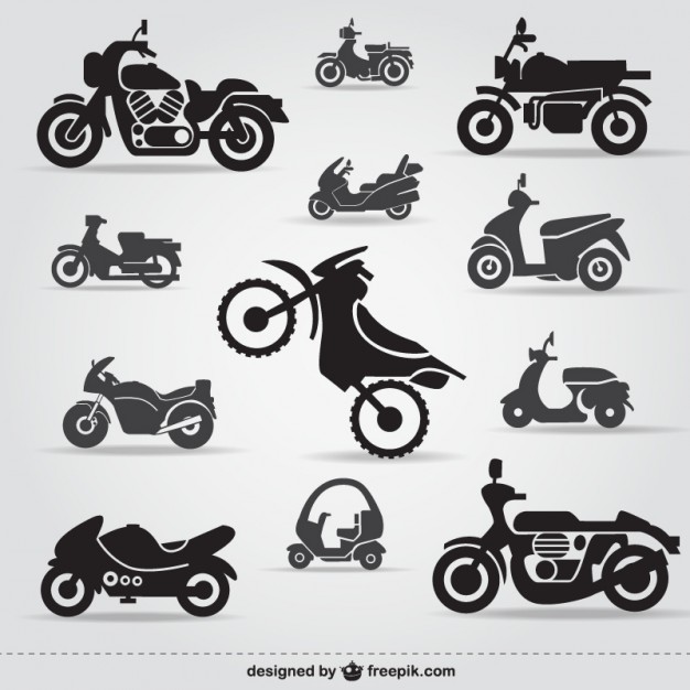 Motorcycle icons free  Vector | Free Download