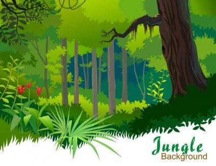 Natural cartoon landscapes background vector 03