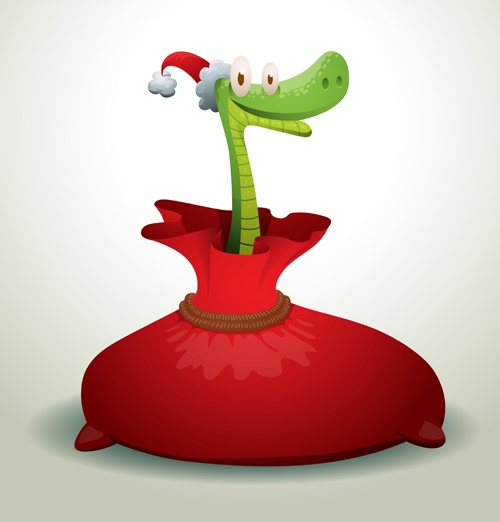 New Year snake 2013 design vector set 03