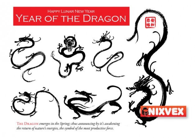 NixVex Dragon 01 Free Vector