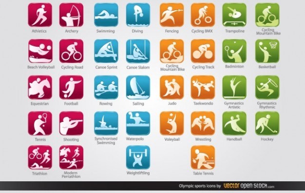 olympic sports icons  Vector | Free Download