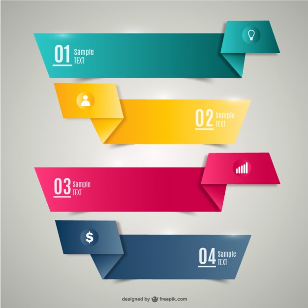 Origami banners Vector | Free Download