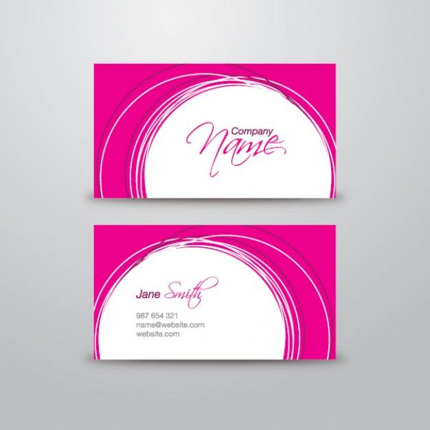 Pink Business Card Template  PSD file | Free Download