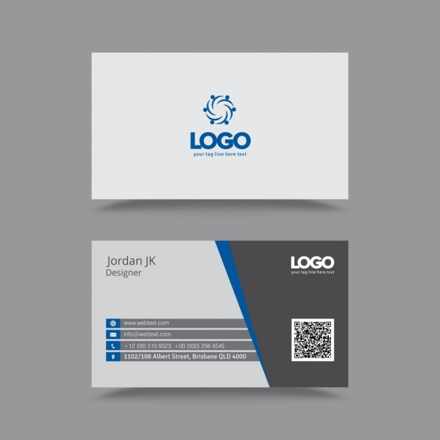 Professional Clean Business Card  Vector | Free Download