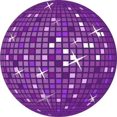 Purple Retro Disco Ball