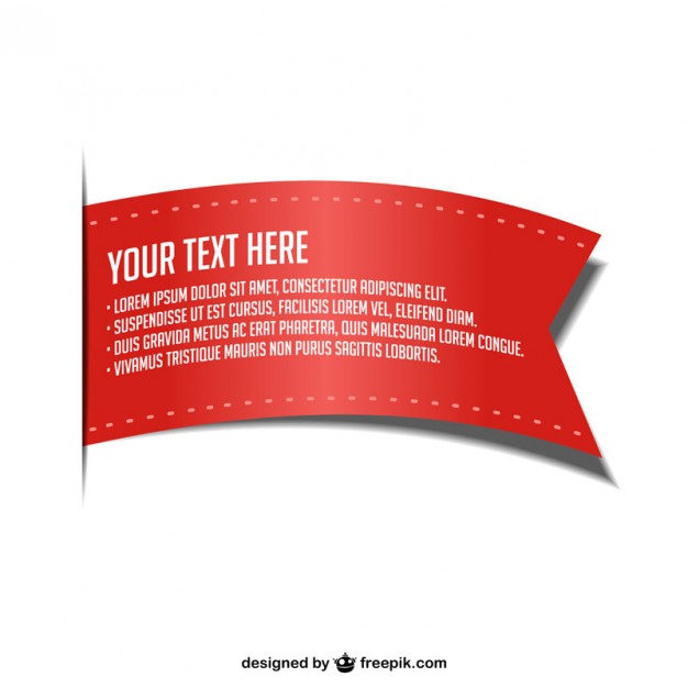 Red ribbon vector