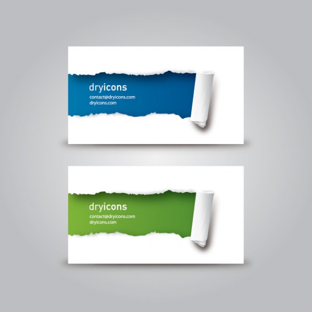 Ripped Business Cards  Vector | Free Download