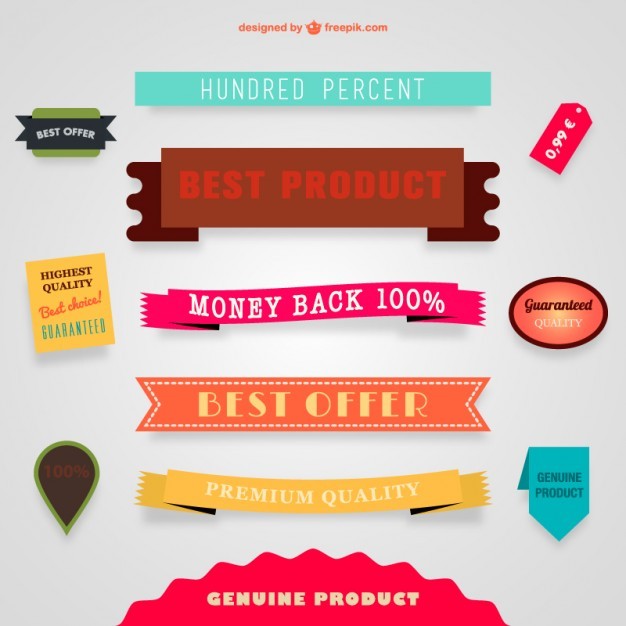 Sale vector banners and ribbons   Vector | Free Download