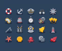 Sea Elements Icons | IconStore