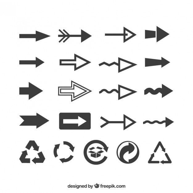 Simple Interface Arrows  Vector | Free Download