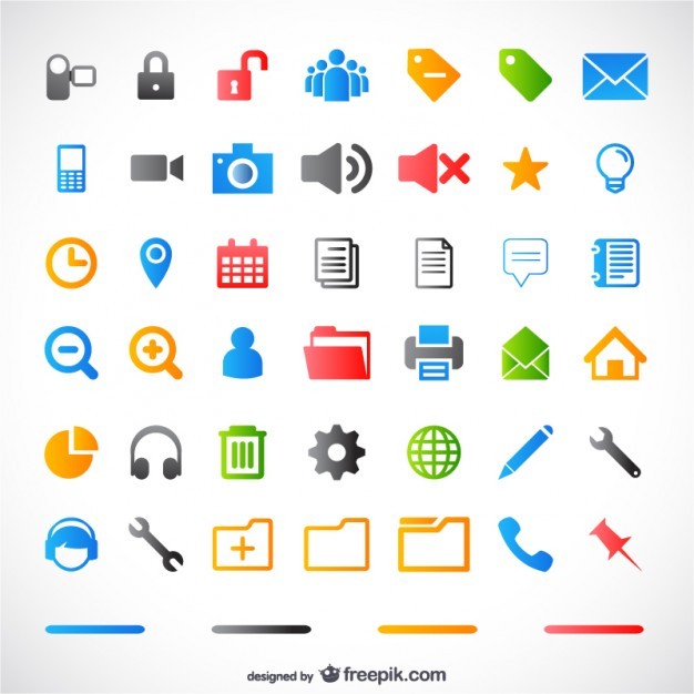 simple small icon vector material  Vector | Free Download