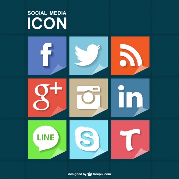 Social media icons set free for download  Vector | Free Download