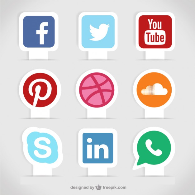 Social media labels  Vector | Free Download