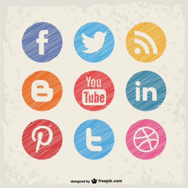 Social media vector buttons set  Vector | Free Download