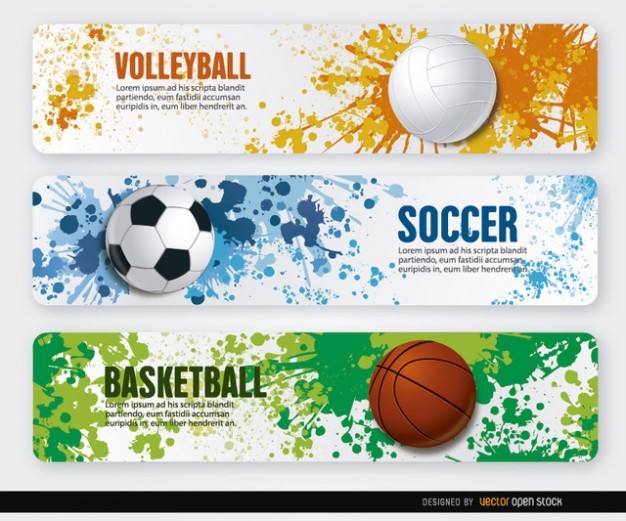 sport colourful banners  Vector | Free Download