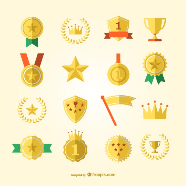 Sports award and medals vector set   Vector | Free Download