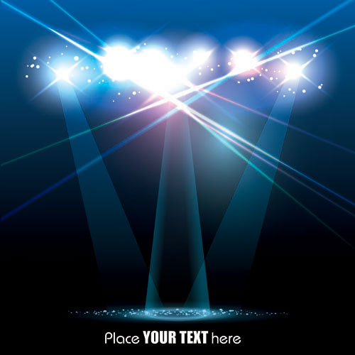 Spotlight irradiate effect background vector 01